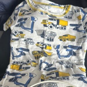 Carter's Blue and Yellow Construction Vehicle T-Shirt